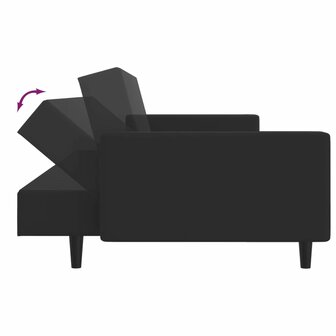 2-delige Loungeset fluweel zwart 6