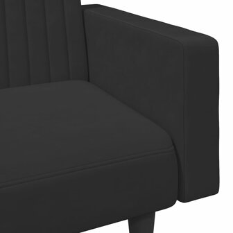 2-delige Loungeset fluweel zwart 9