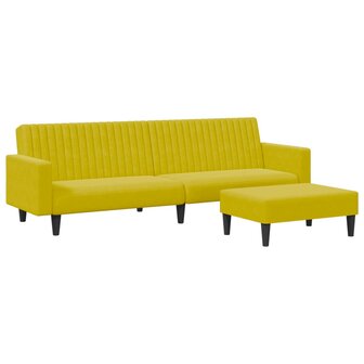 2-delige Loungeset fluweel geel 2