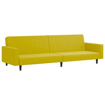 2-delige Loungeset fluweel geel 4