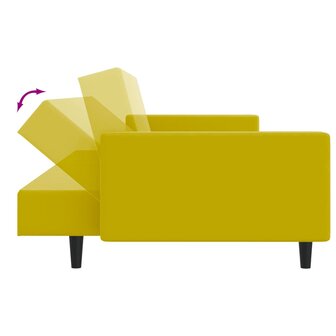 2-delige Loungeset fluweel geel 6