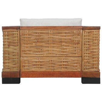 2-delig Bankstel met kussens natuurlijk rattan bruin 6