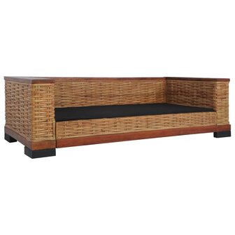 2-delig Bankstel met kussens natuurlijk rattan bruin 8