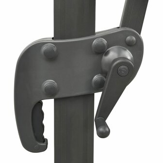 Zweefparasol met dubbel dak 400x300 cm bordeauxrood 6