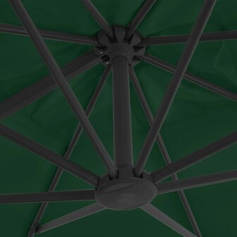 Zweefparasol met aluminium paal 400x300 cm groen 6