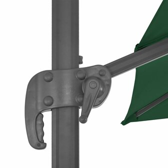Zweefparasol met aluminium paal 400x300 cm groen 7