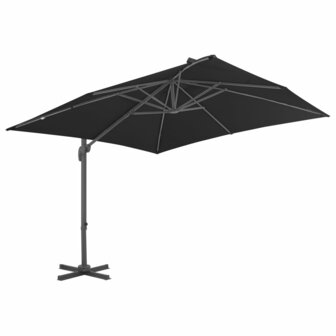 Zweefparasol met aluminium paal 300x300 cm antracietkleurig 2