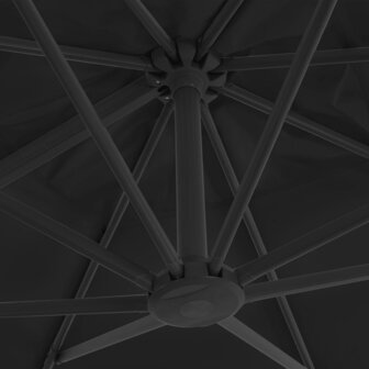 Zweefparasol met aluminium paal 300x300 cm antracietkleurig 6