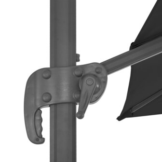 Zweefparasol met aluminium paal 300x300 cm antracietkleurig 7