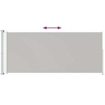 Tuinscherm uittrekbaar 180x500 cm cr&egrave;mekleurig 3