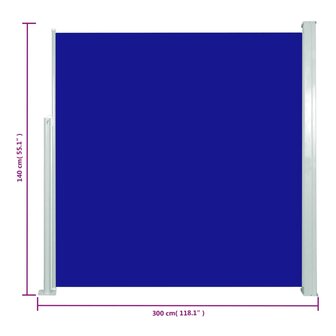 Tuinscherm uittrekbaar 140x300 cm blauw 7