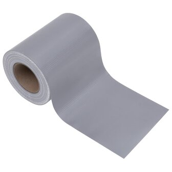 Tuinscherm 35x0,19 m PVC mat lichtgrijs 5