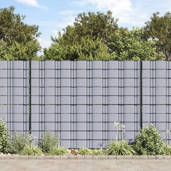 Tuinscherm 70x0,19 m PVC lichtgrijs 1