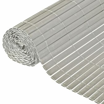 Nature Tuinscherm dubbelzijdig 1,5x3 m PVC grijs 1