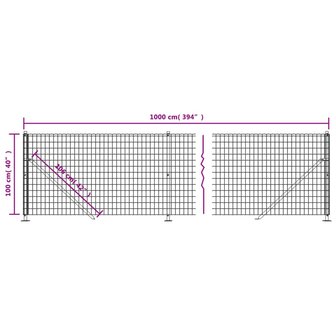 Gaashek met flens 1x10 m groen 6