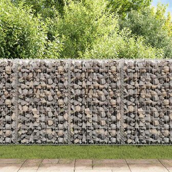 Schanskorfmuur met deksels 100x20x100 cm gegalvaniseerd staal  4