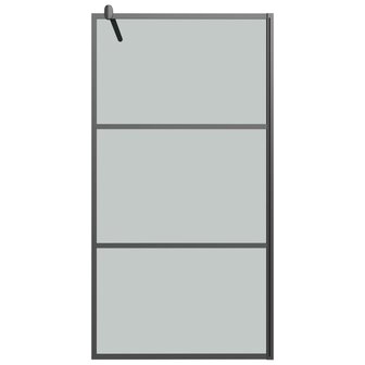 Inloopdouchewand 100x195 cm donker ESG-glas zwart 3