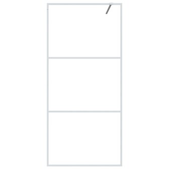 Inloopdouchewand 90x195 cm transparant ESG-glas wit 3
