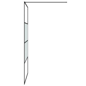 Inloopdouchewand 115x195 cm halfmat ESG-glas zwart 4