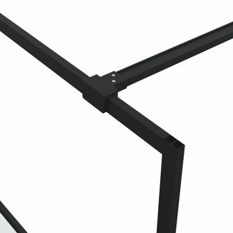 Inloopdouchewand 115x195 cm halfmat ESG-glas zwart 6