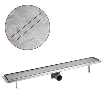 Doucheputje rechthoekig roestvrij staal 830x140 mm 2
