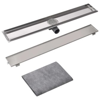 Doucheputje rechthoekig roestvrij staal 830x140 mm 4