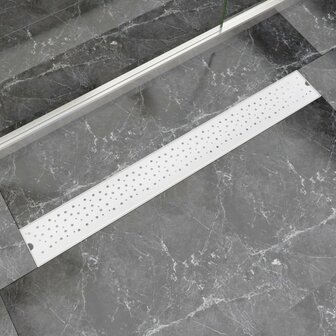 Doucheafvoer rechthoekig bubbel 930x140 mm roestvrij staal 1
