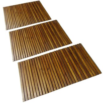 Badmat acaciahout 80 x 50 cm 3 stuks 1