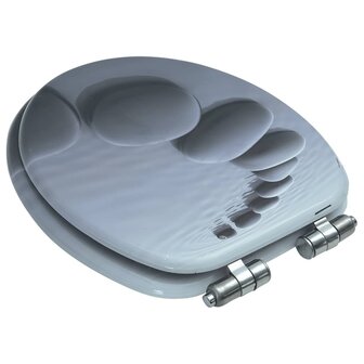 Toiletbril met soft-close deksel stenen MDF 4