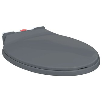 Toiletbril soft-close en quick-release ovaal grijs 1