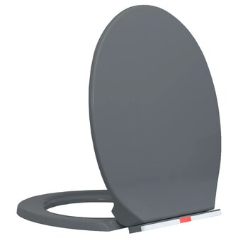 Toiletbril soft-close en quick-release ovaal grijs 3