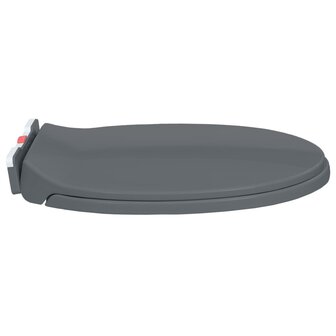 Toiletbril soft-close en quick-release ovaal grijs 5