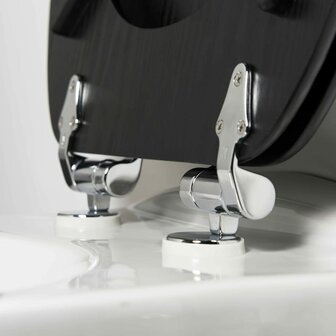 Tiger Soft-close toiletbril Blackwash MDF zwart 252030746 5