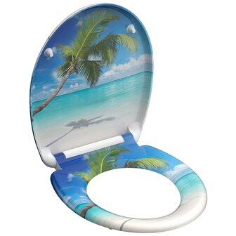 SCH&Uuml;TTE Toiletbril met soft-close CARRIBEAN duroplast met print 2