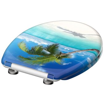 SCH&Uuml;TTE Toiletbril met soft-close CARRIBEAN duroplast met print 4