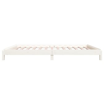 Bed stapelbaar 80x200 cm massief grenenhout wit 9