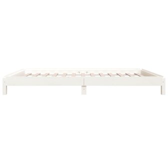 Bed stapelbaar 90x190 cm massief grenenhout wit 9