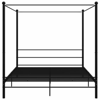 Hemelbedframe metaal zwart 180x200 cm  4