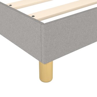 Boxspring met matras stof lichtgrijs 80x200 cm 7