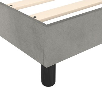 Boxspring met matras fluweel lichtgrijs 80x200 cm 7
