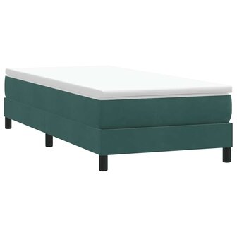 Boxspring zonder matras fluweel donkergroen 80x210 cm 1