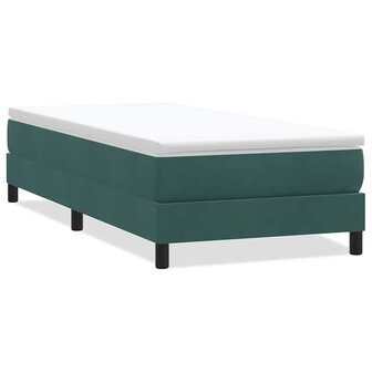 Boxspring zonder matras fluweel donkergroen 80x210 cm 2
