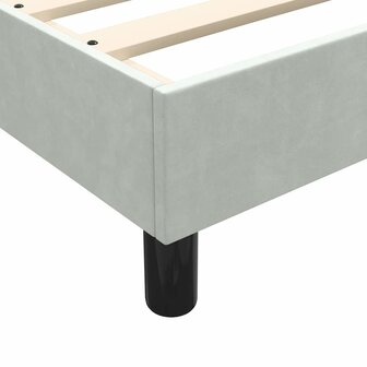 Boxspring zonder matras fluweel lichtgrijs 120x210 cm 8