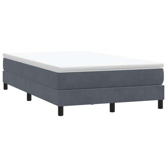 Boxspring zonder matras fluweel donkergrijs 120x210 cm 1