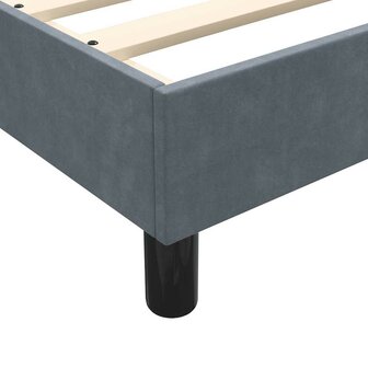 Boxspring zonder matras fluweel donkergrijs 120x210 cm 8