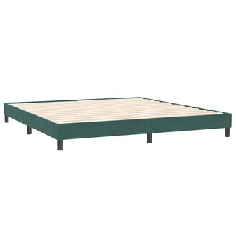 Bed boxspring zonder matras 200x210 cm fluweel donkergroen 4