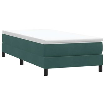 Boxspring zonder matras fluweel donkergroen 80x220 cm 3