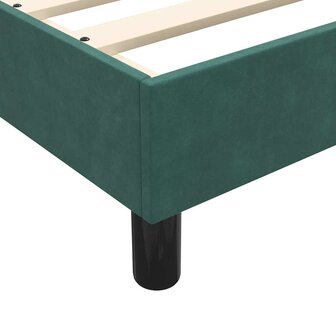 Boxspring zonder matras fluweel donkergroen 90x220 cm 8