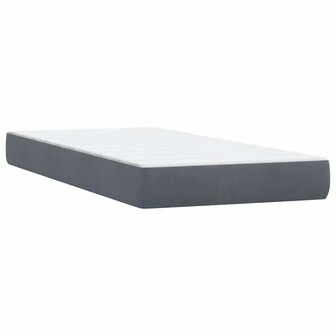 Boxspring met matras fluweel donkergrijs 80x220 cm 7