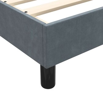 Boxspring met matras fluweel donkergrijs 80x220 cm 8